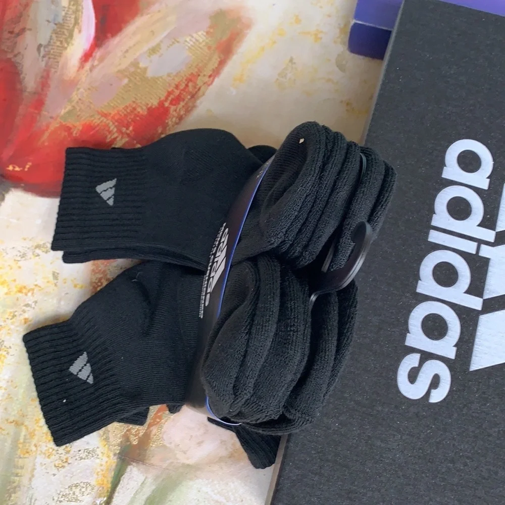ADIDAS MEN’S CUSHIONED 6 pair QUARTER SOCKS